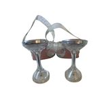 Unbranded Designer Inspired Silver Begum Glass‎ Slingback Women's Pumps Size 6 Photo 2