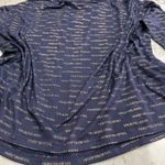 True Religion Top Womens Size S Navy Gold All Over Print Long Sleeve Photo 1