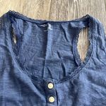 Gap Lace Henley Blue Tank Photo 1