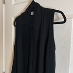 Black Sleeveless Cardigan Vest with front pockets size medium Photo 2