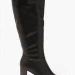 Boohoo black tall boots heel size 7 Photo 1