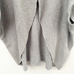 Elan  | Mock Neck Oversized Sweater Poncho Knit Gray Turtleneck Cotton Blend | OS Photo 3