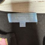 J. McLaughlin  Silk Front Cardigan Small Nautical Rope Print Black Sweater Vintage Photo 1