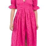 House of Harlow  1960 Barbie Pink Eyelet Midi Dress Size Medium Photo 1