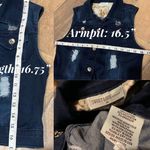Embellished distressed denim vest size M Blue Size M Photo 6