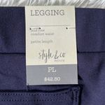 Style & Co  Women’s Ponte Leggings mid rise officer navy size Petite Large Photo 12
