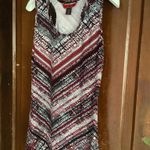 Hot Kiss  Burgundy Tone Artistic Pattern Stretched Summer Top Photo 4