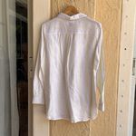 Old Navy Collared Tunic in White Yellow Stripes Size Large Photo 2