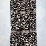 Max Studio Black & Cream Floral Elastic Waist Maxi Full Casual Or Dress Skirt XL Photo 4