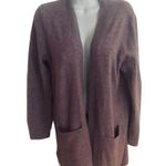 J.Crew Open-Front Cardigan Over-Size Slouchy Soft Yarn Plum M Cozy Winter Photo 0