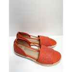 Eileen Fisher Shoes Womens Size 6 Magma Coral Stretch Knit Espadrille Sandals Photo 3