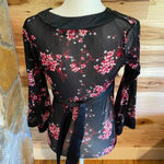 New York & Co. Japanese Flower shirt‎ size Small Photo 4