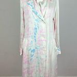 Something Navy Tie Dye Trench Coat Duster Jacket Photo 0