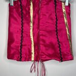 Handmade Vintage Satin Corset Top by Marilyn Cashin Pink Gold Lace Photo 0
