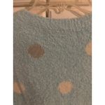 LC Lauren Conrad Lauren Conrad Polka Dot Fuzzy Sweater Baby Blue Size Small Photo 4