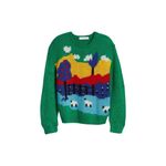 Lisa Says Gah  Campagne Knit Sweater, Cottage Scene, XS/S Photo 10