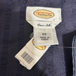 Talbots Vintage Women Silk A Line Midi Skirt 20 Navy Textured Glam Quiet Luxury Photo 8