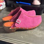 Gap Pink & Orange Suede Women's Clogs size 6 Photo 4