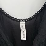 Illusion Black Nylon Slip Dress Lace Classic Size 34 Photo 3