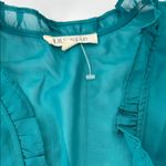 Lily Star  Teal Blouse with Ruffle Details Photo 4