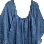 Grass Collection NEW  Blue Renaissance Milk Maid Ethereal Fairy Flowy Blouse L Photo 5