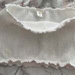 Bozzolo Y2K Stretch White Ribbed Cropped Tube Top, size S/M Photo 8