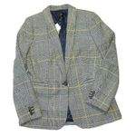 J.Crew NWT Parke Blazer in Black Yellow White Glen Plaid Wool Jacket 6 $248 Photo 0