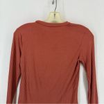 Forever 21  Long Sleeve Ribbed Top Women’s Small Orange Photo 7