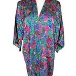 Victoria's Secret Women's Floral Silk Kimono Robe One Size Vintage Gold Label Photo 0
