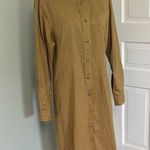 L.L. Bean Soft Classic Tan Shirt Dress Long Sleeve NWOT Size 14 Photo 0