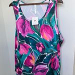 Fabletics  Floral Sleeveless Top - Pink and Green “sleep tank” NWT Photo 0