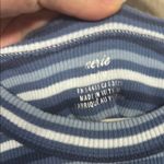 Aerie  Blue and White Striped Crop Tank Top Photo 1