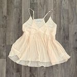 Paper Crane Butter yellow pastel plisse pleated chiffon babydoll tank Photo 0