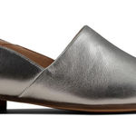 Clarks Pure Tone Silver Metallic Loafer Flat Size 6B NEW Photo 0