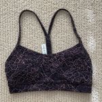 Lululemon Flow Y Bra Nulu Spanish Rose Lacescape Pink Black Size 4 Soft Like New Photo 5
