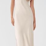 ZARA  dress maxi satin slip bodycon ruffled strappy wedding evening cocktail Photo 16