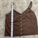 John Galt Cropped Tank Brown Photo 3