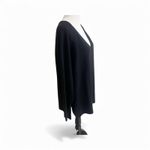 Athleta Hanover V Neck Sweater Black Ribbed Merino Wool Blend Plus Size 3X Photo 2