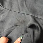 Lulus Black Tie Optional Satin Ruffled Midi Dress Photo 10