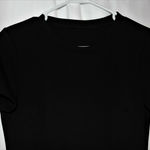 Heavyweight Black T Shirt Dress with Fringes Long Size XS Photo 4