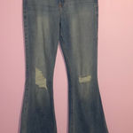 Hollister  High Rise Vintage Flare Jeans Women Size 7R Light Wash Ripped Casual Photo 0