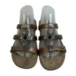 Taos Footwear Size 8 Prize 4 Walking Sandal Adjustable Straps Metallic Leather Brown Photo 0