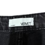 Vervet  Distressed Cropped Jeans Black Cotton Cut Raw Hem Size 24 Photo 4