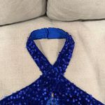 Lulus Blue Sequin Halter Mini Dress Photo 9