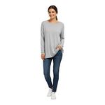 INC  Heather Grey Tunic with Peplum Hem Large Photo 1
