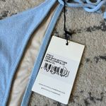 Faithfull the Brand  Nomi Bikini Bottoms Blue Women's Large NWT Photo 2