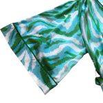 Target x DVF Long Satin Disco Zebra Green Robe Photo 5