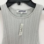 Madewell The Signature Shimmer Knit Cutaway Sweater Tank Ribbed Gray Medium NWT Photo 5