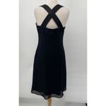 Vintage 90s Cocktail Dress Empire Waist Fit & Flare Lace Floral Black White M Size M Photo 6