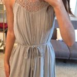 Doe & Rae Gray Cinched Waist Dress Photo 0